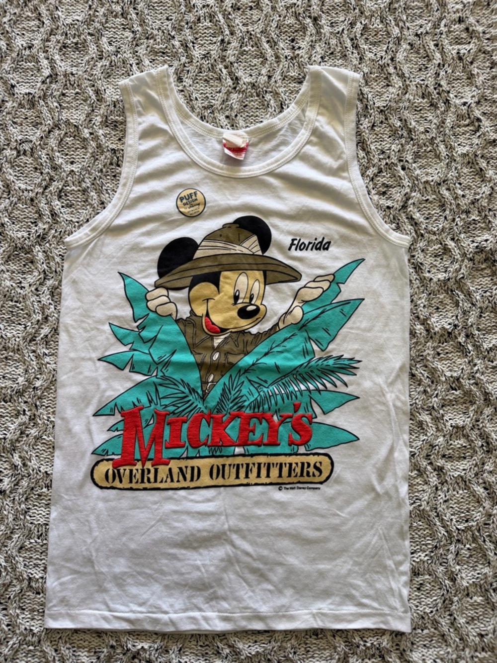 NWT Vintage 80’s Disney Mickey Overland Outfitters Tank Shirt FLORIDA Men’s M